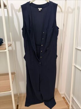 a new day Navy Sleeveless Jumpsuit Capri/Cropped Fit